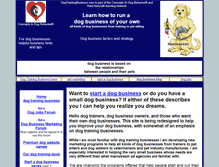 Tablet Screenshot of dogtrainingbusiness.com